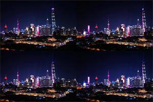 Verses depicting the scenery seen on the boat at night